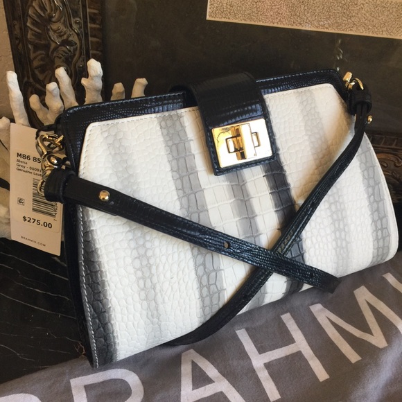 🚫SOLD🚫⚓️🛳GREY NEPTUNE “ALENA” BRAHMIN CROSSBODY - Picture 2 of 8